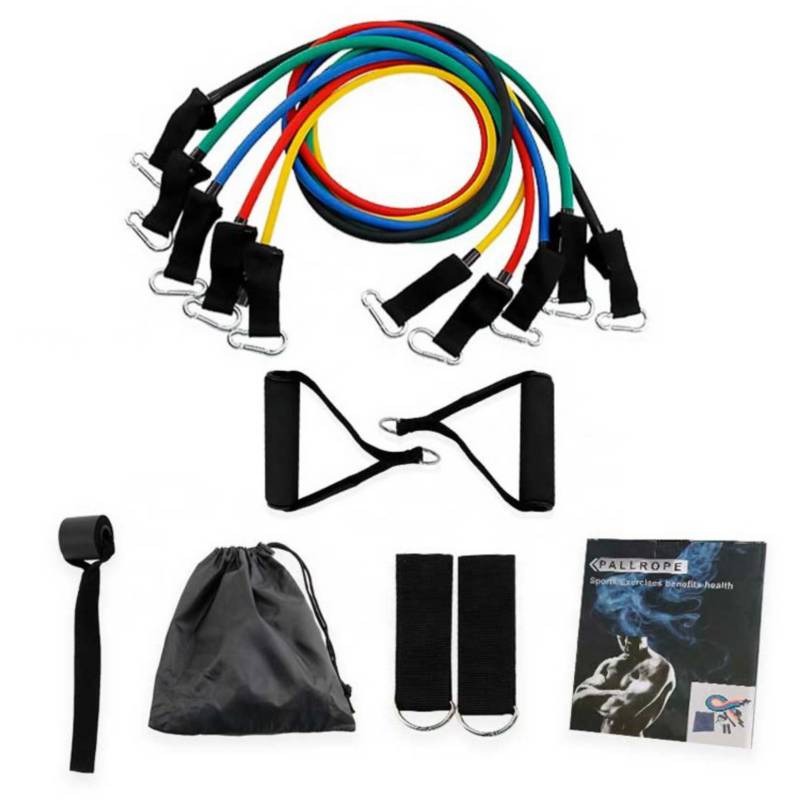 Bandas elasticas tubulares kit completo 10pz para ejercicio - Canela Hogar