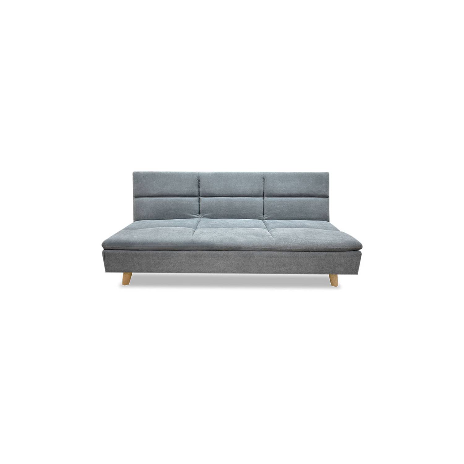 Banquette-lit clic-clac DUNLOPILLO TOUNDRA coloris gris - Conforama