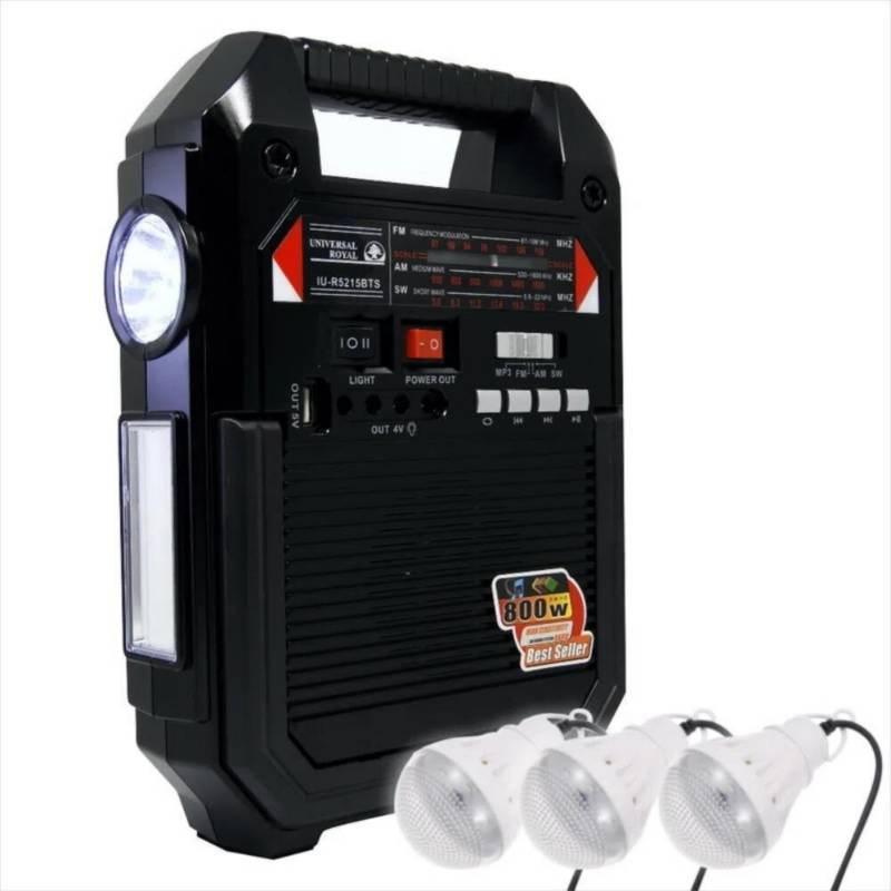 Despertador Solar Con Luz Radio Fm Máquina De Sonido Y Bluet