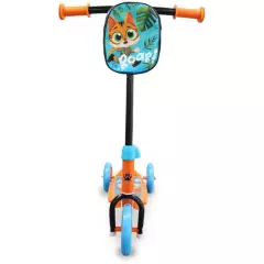 QMAX - Patineta Monopatín Scooter Infantil Qmax Diseño Animado Tiger Naranja