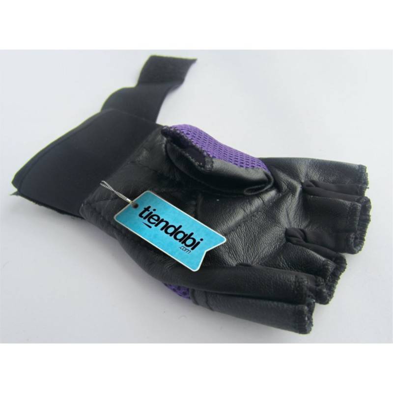 Guantes Para Pesas Gimnasio 100% Cuero Con Muñequera Mujer – TIENDABI