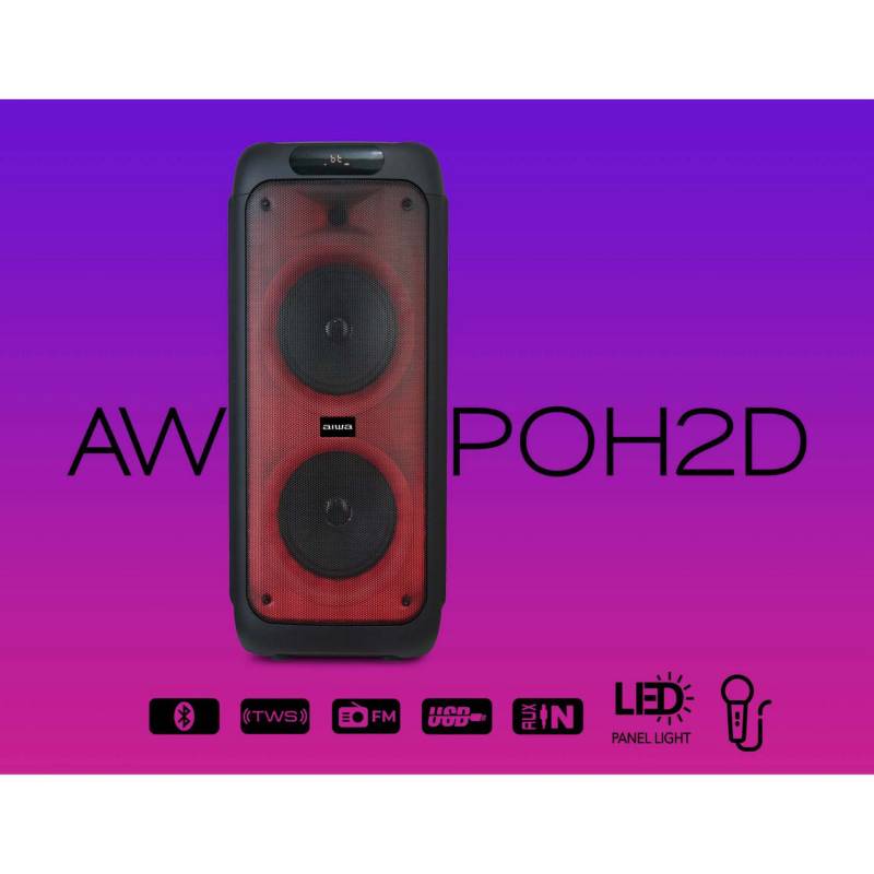 Torre De Sonido Bluetooth 1000w Pmpo Tws Fm Led Awpoh2d Aiwa