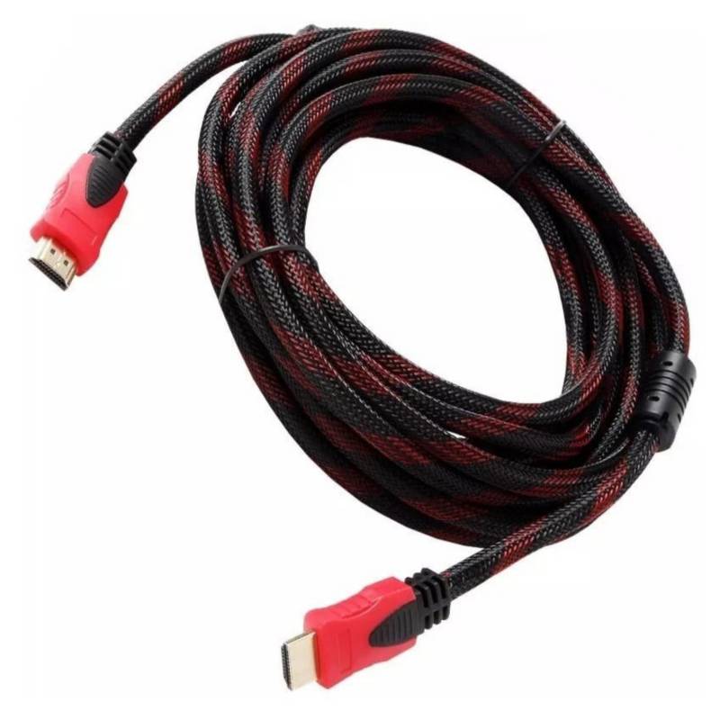 Cable hdmi de 10 metros enmallado rojo 1080p INDEPENDIENTE
