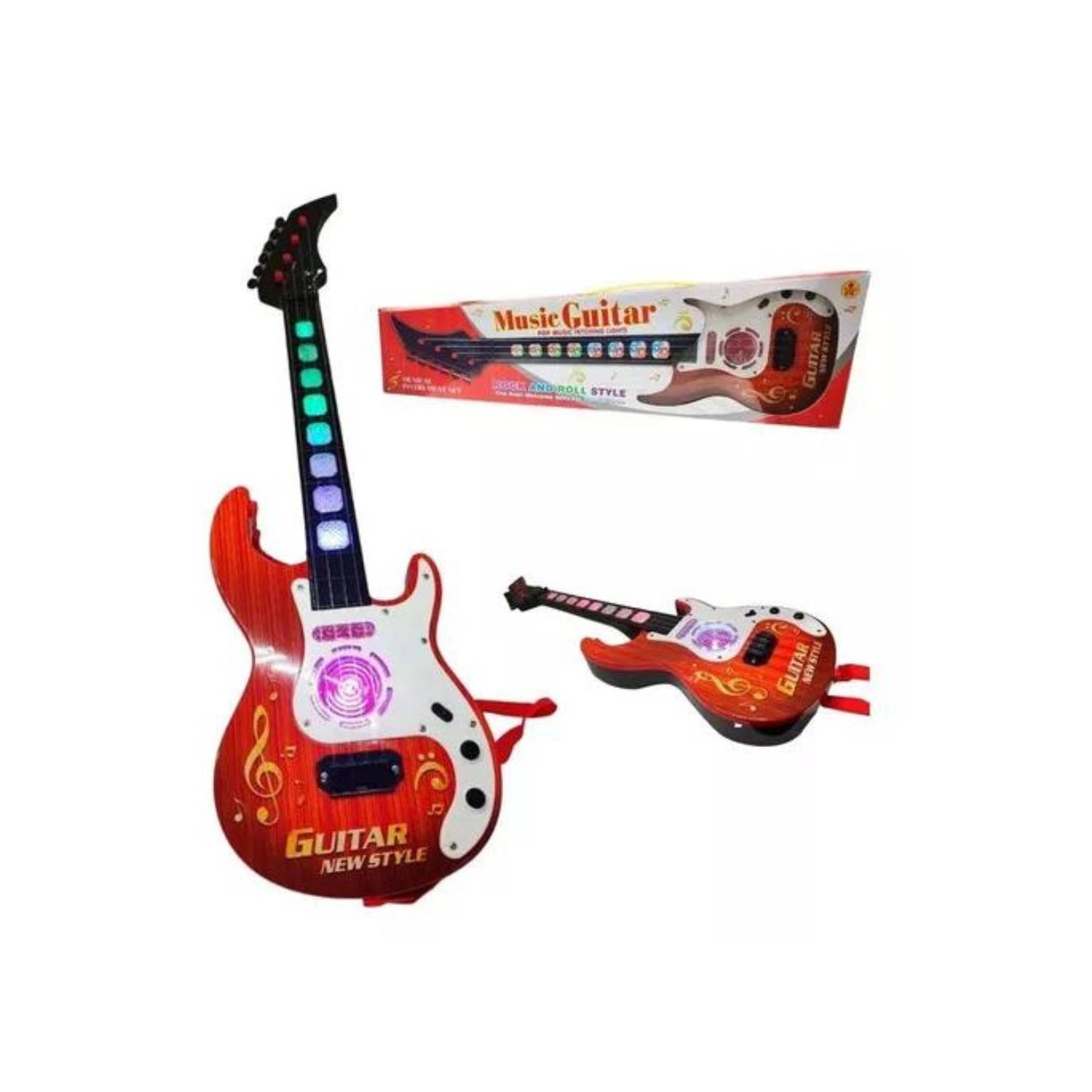 Guitarra Juguete Luces Sonido Niños Regalo Instrumento 929b