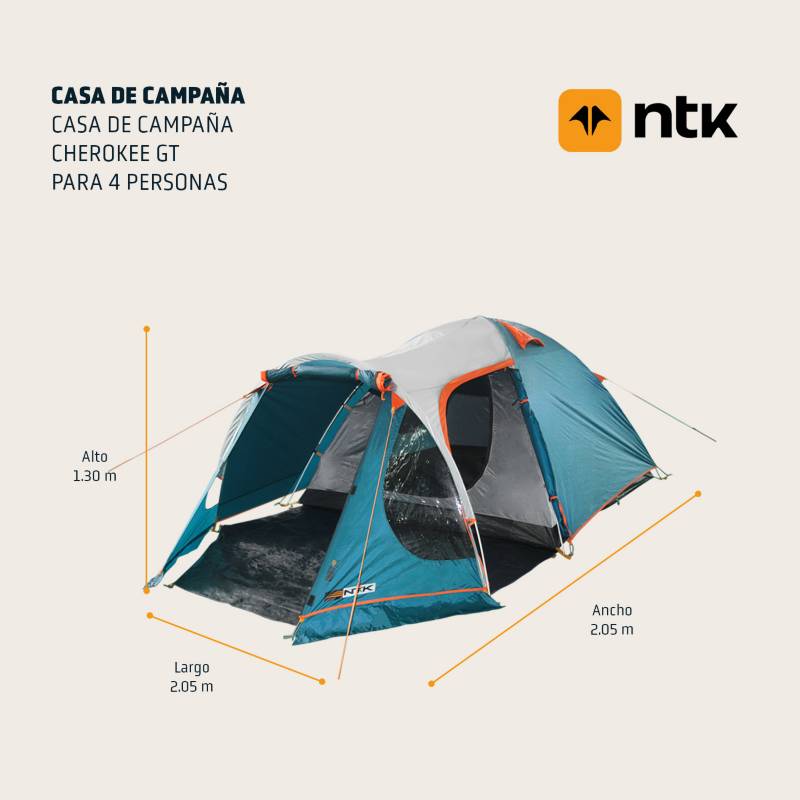 Carpa Camping NTK Windy Tienda De Campaña Individual Verde NTK