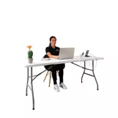 INDUHOGAR - Mesa plegable escritorio banquetera 180x70x74cms marca induhogar