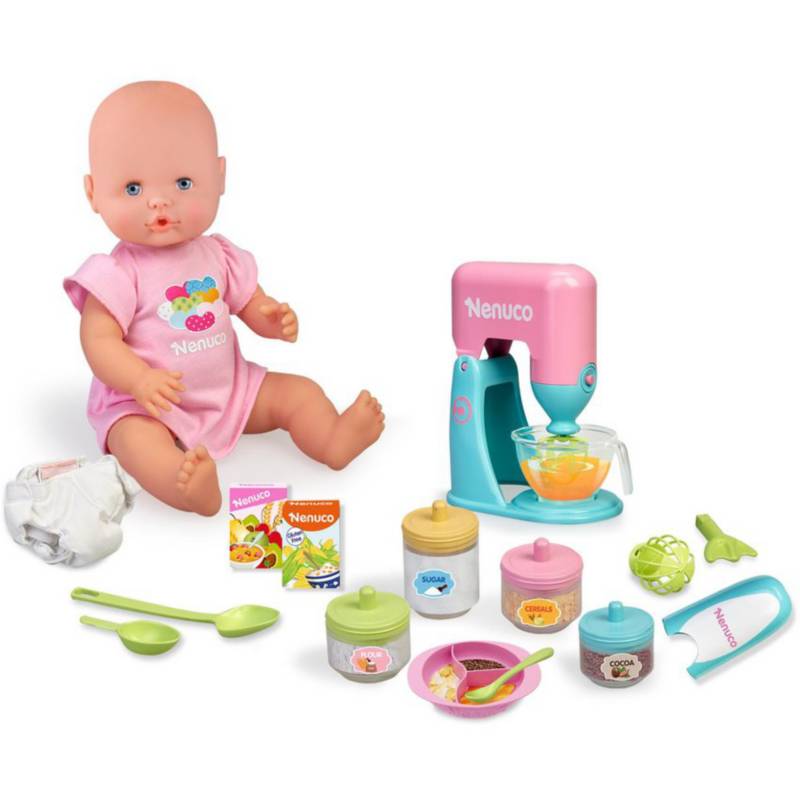 Muñeca bebé nenuco maxi kit merienditas | falabella.com