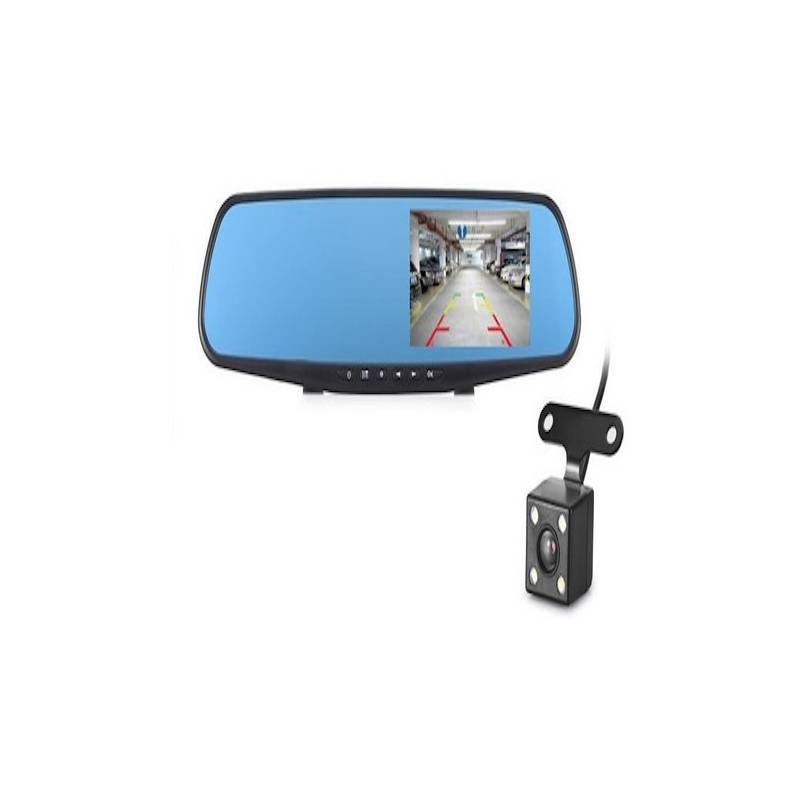 Espejo Retrovisor TV Doble Camara Para Carro FULL HD Vehículo 4.3