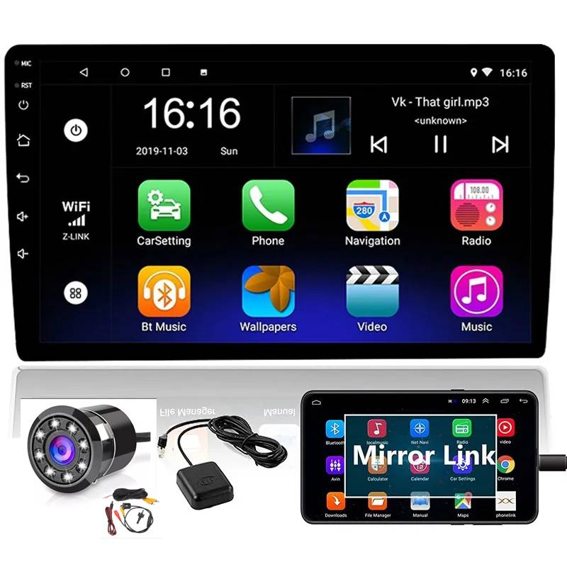 Auto Estéreo Pantalla 1 Din Carplay Y Android Auto + Camara