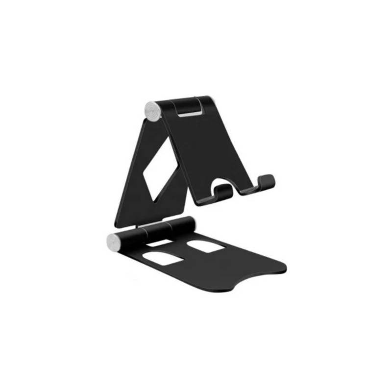 SISDATA - Soporte base celular aluminio escritorio mesa doble eje v4 negro