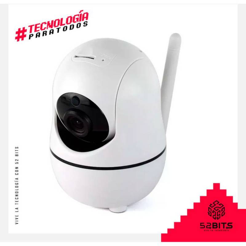 Camara Ip Exterior Wifi Robot Ptz Full Hd 1080p 2mp 360grado Color Blanco  Con Negro