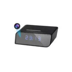 DANKI - Reloj despertador cámara espía recargable wifi hd
