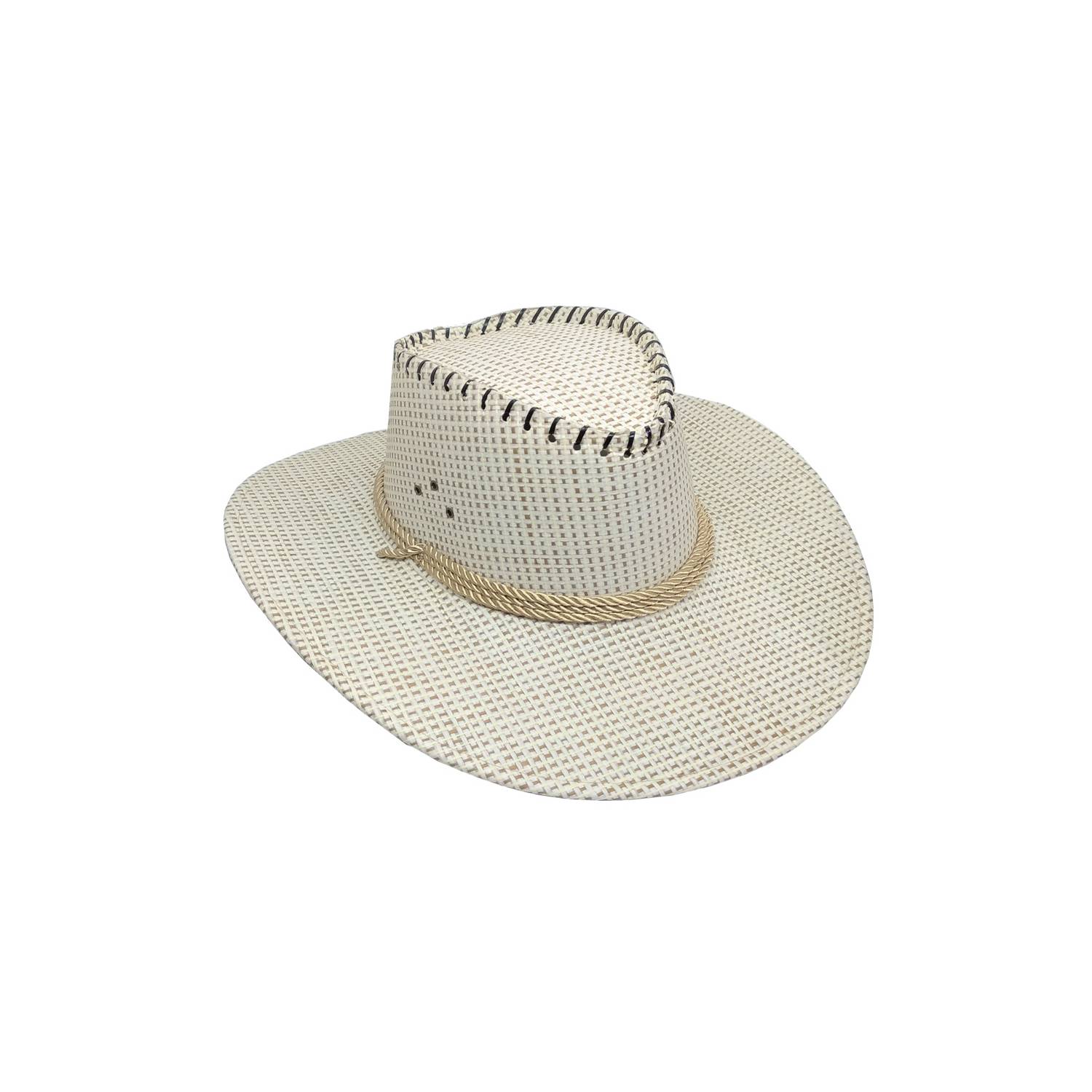 Sombrero Vaquero Texano Llanero Norteño Hombre Mujer Sol - Crema VELBROS