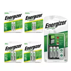 ENERGIZER - Cargador de Pilas MAXI Energizer + 4AA + 4AAA