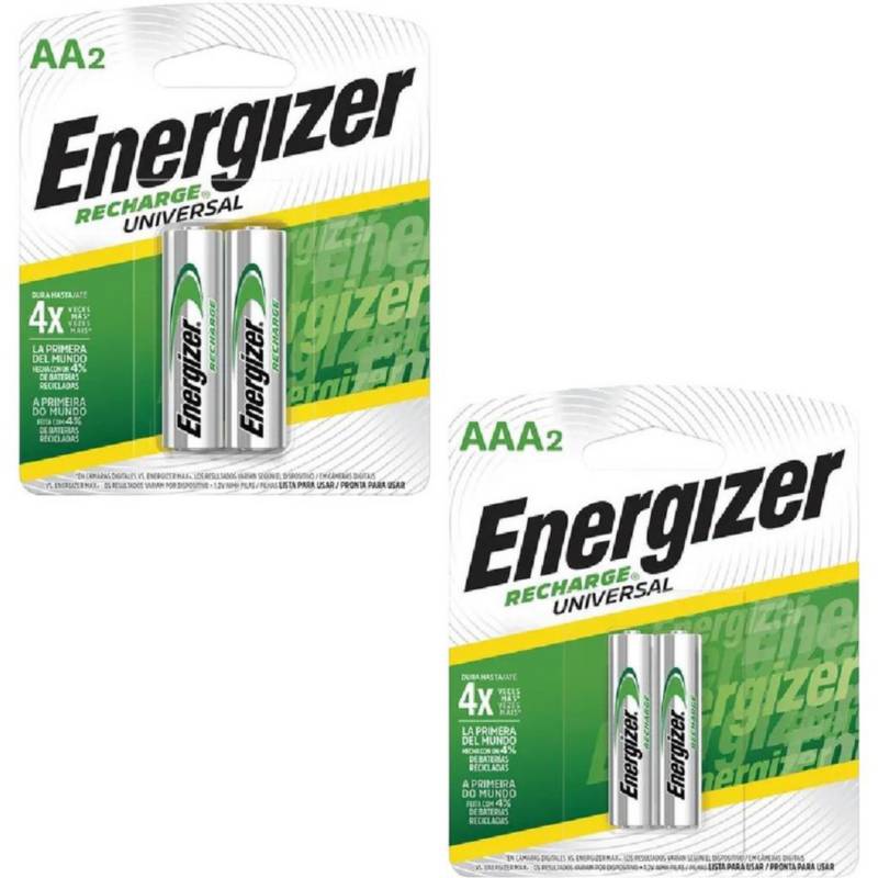 Pilas Energizer Recargables AAA, 2 pzas.