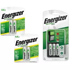 ENERGIZER - Cargador de Pilas MAXI Energizer + 4 Pilas AA