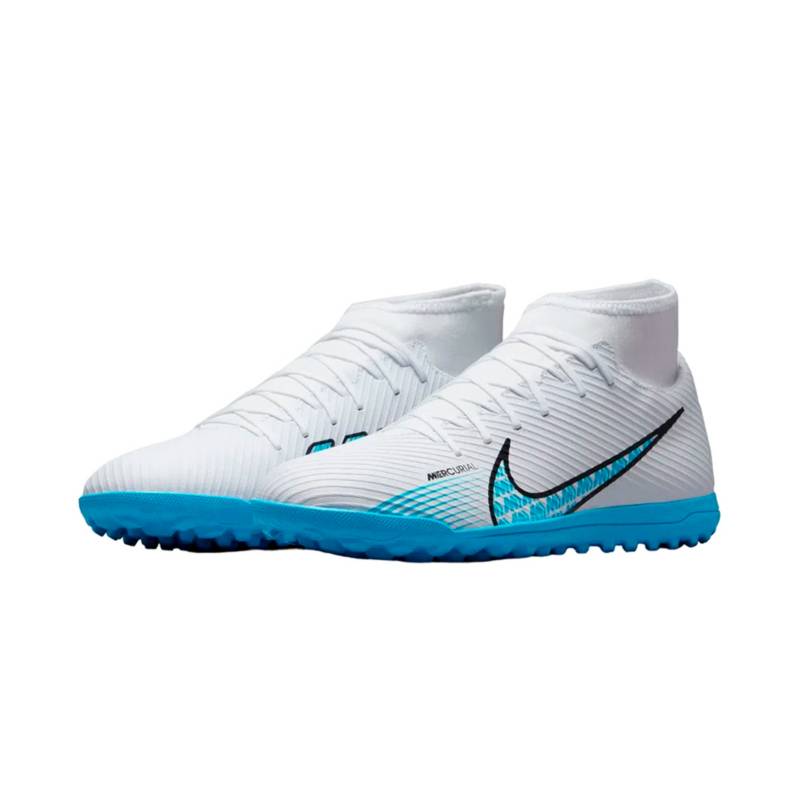 Zapatillas Nike Superfly 9 Club Turf-Blanco/Azul NIKE