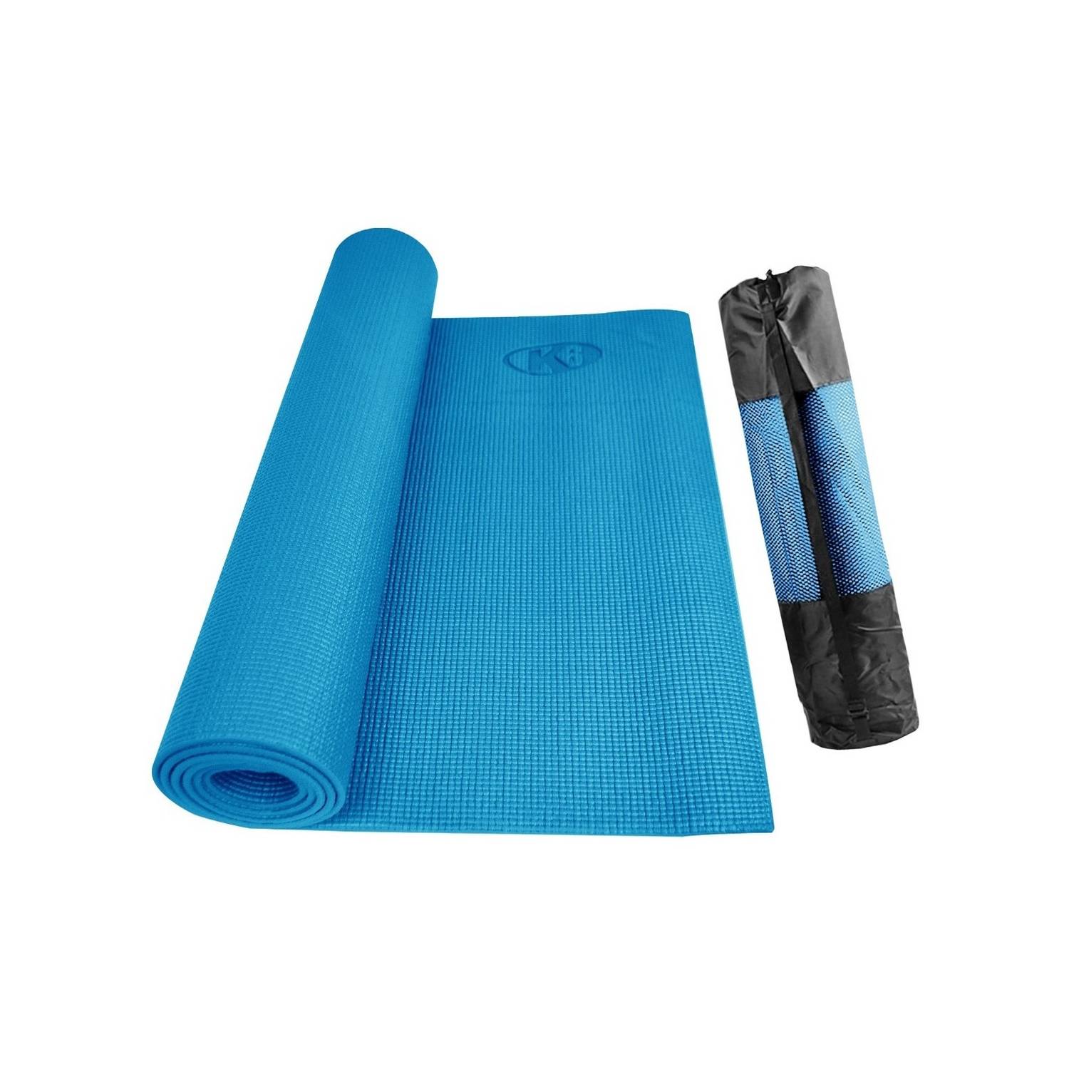 Colchoneta Yoga Mat Con Bolso De 5mm K6 Azul K6