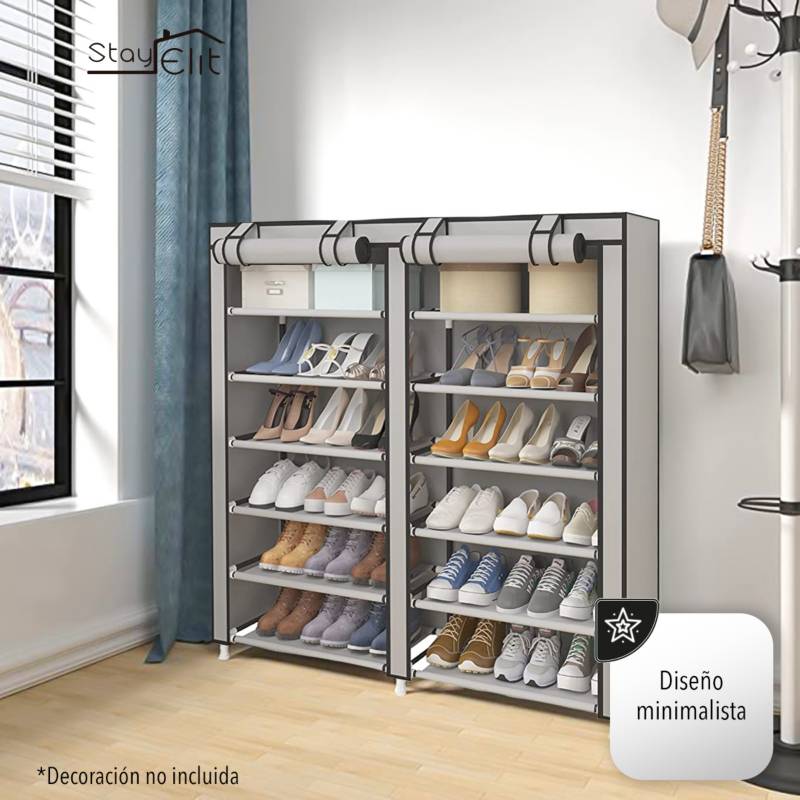 Organizador de zapatos de tela mueble para zapatos 24 pares zapatera bajo  cama
