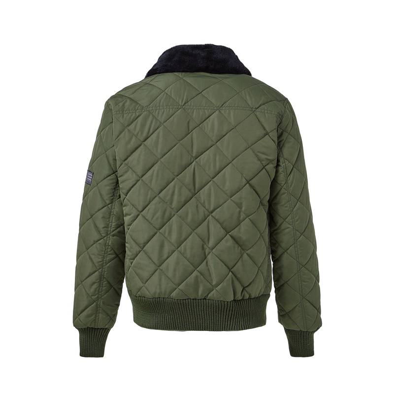 Chaqueta Hombre Acolchada impermeable cuello Ovejero Tellenzi Aros Neg