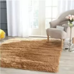 GENERICO - Tapete alfombra peluda Camel - tapete de peluche - 100 × 150 cm