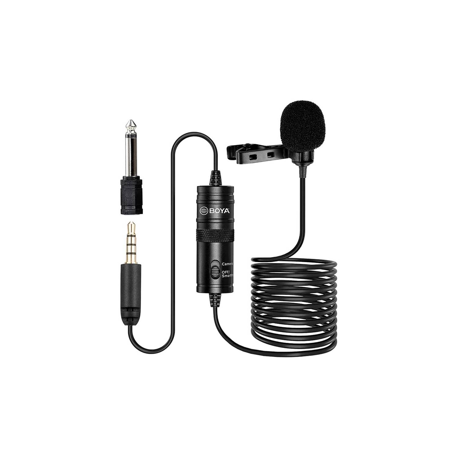 Micrófono solapa de condensador, boya by-m1, cable 6 metros