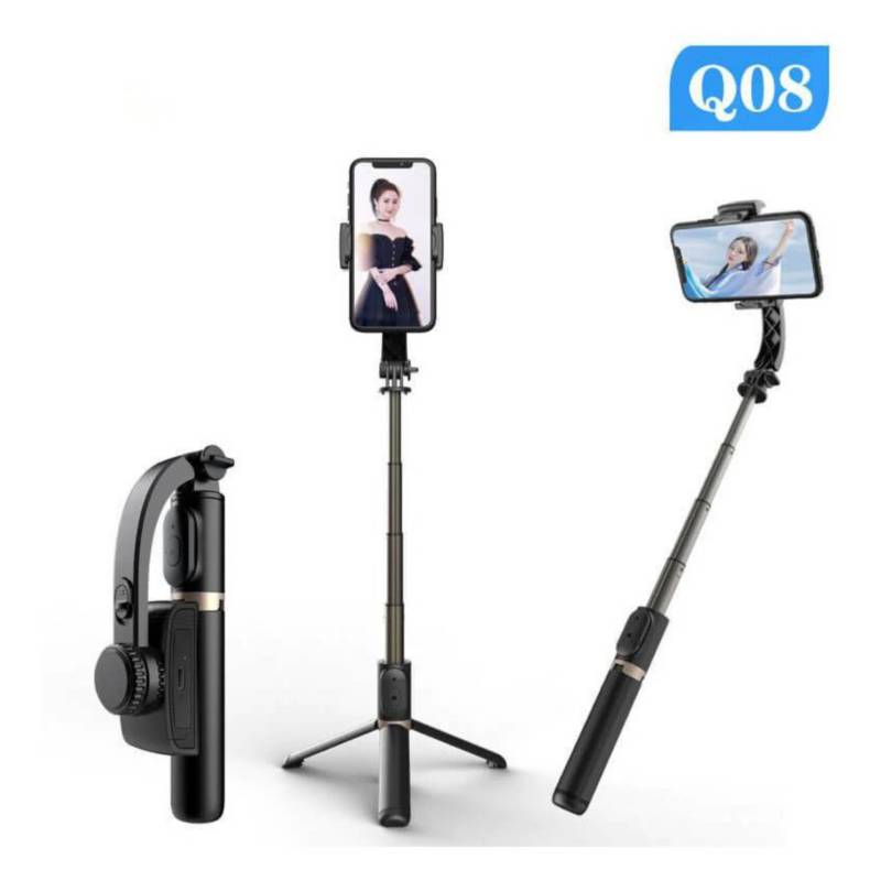 Palo Selfie Estabilizador Bluetooth Q08 Inalámbrico Retrácti