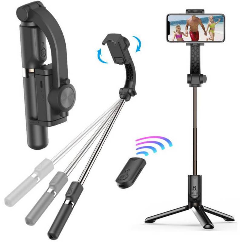 Palo selfie estabilizador trípode Bluetooth 3 en 1 con luz de relleno -  descuento: 40% - 45 €