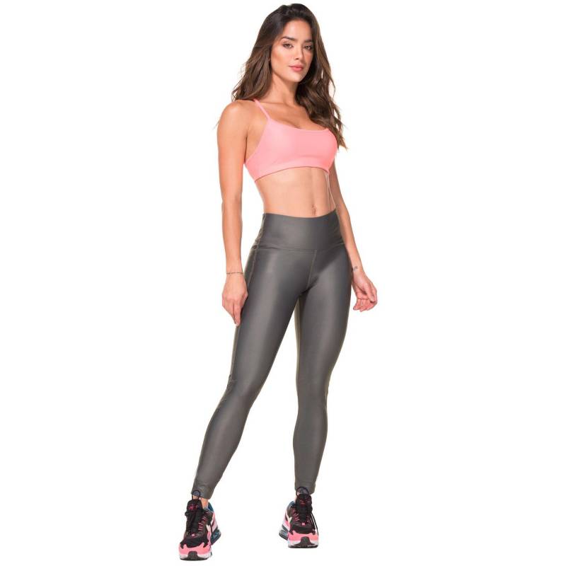 LEGGINS DEPORTIVO POLIAMIDA PRETINA ALTA TALLA ÚNICA - Gris BABALU