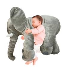 KISSES - Peluche almohada 60cm Elefante Kisses P13003 Gris