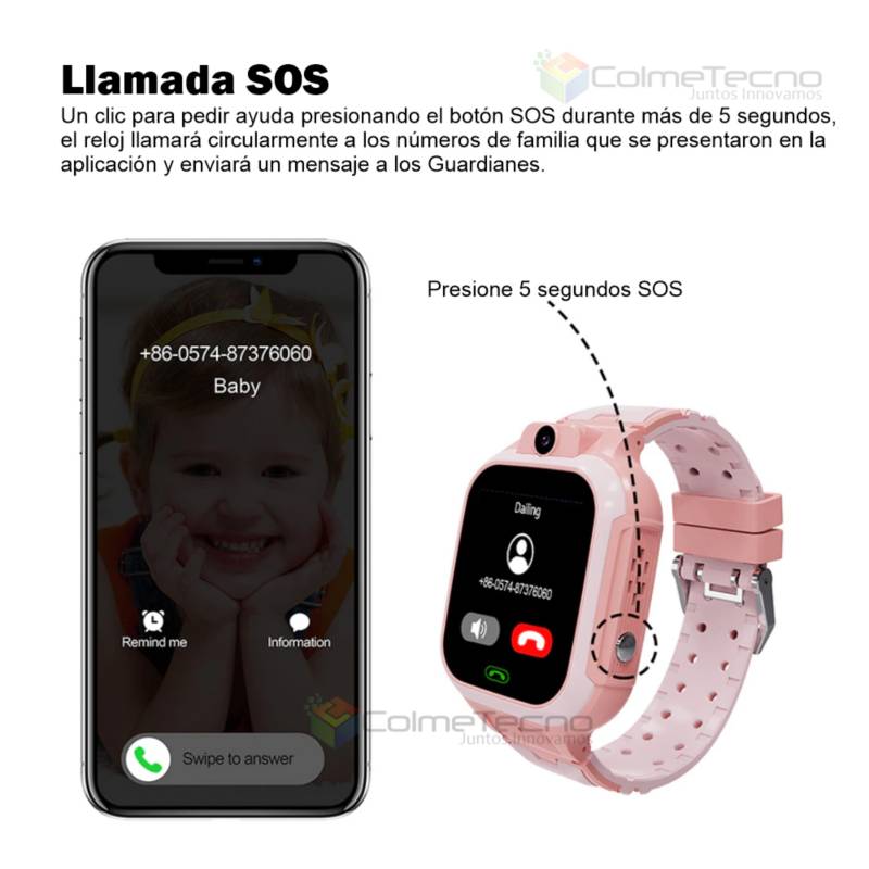 Smartwatch 4G Para Niños Gps Video Llamada T20 Homologado Rosa