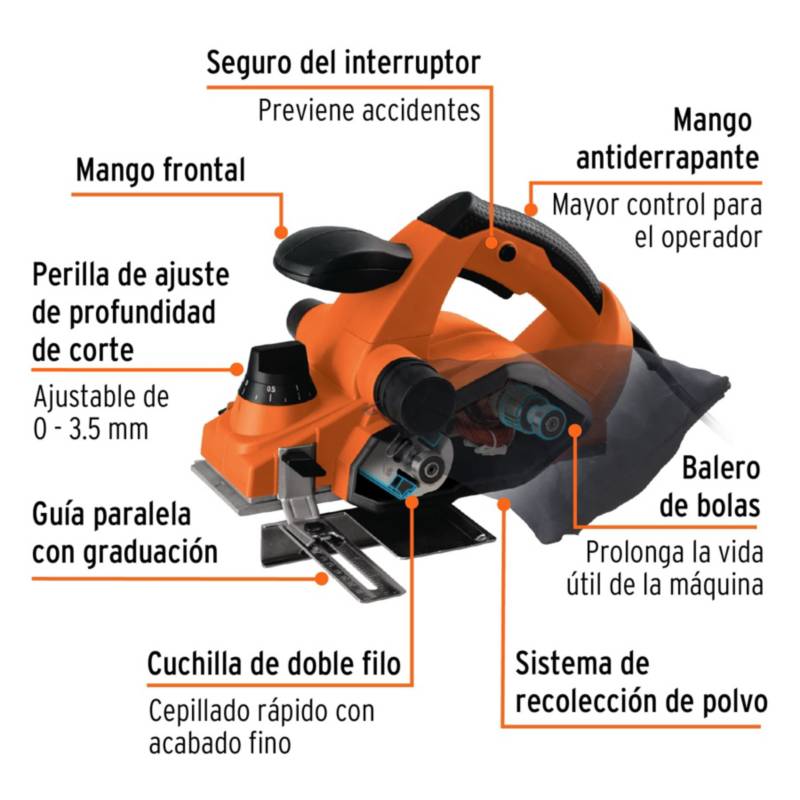 Cepillo electrico 850w