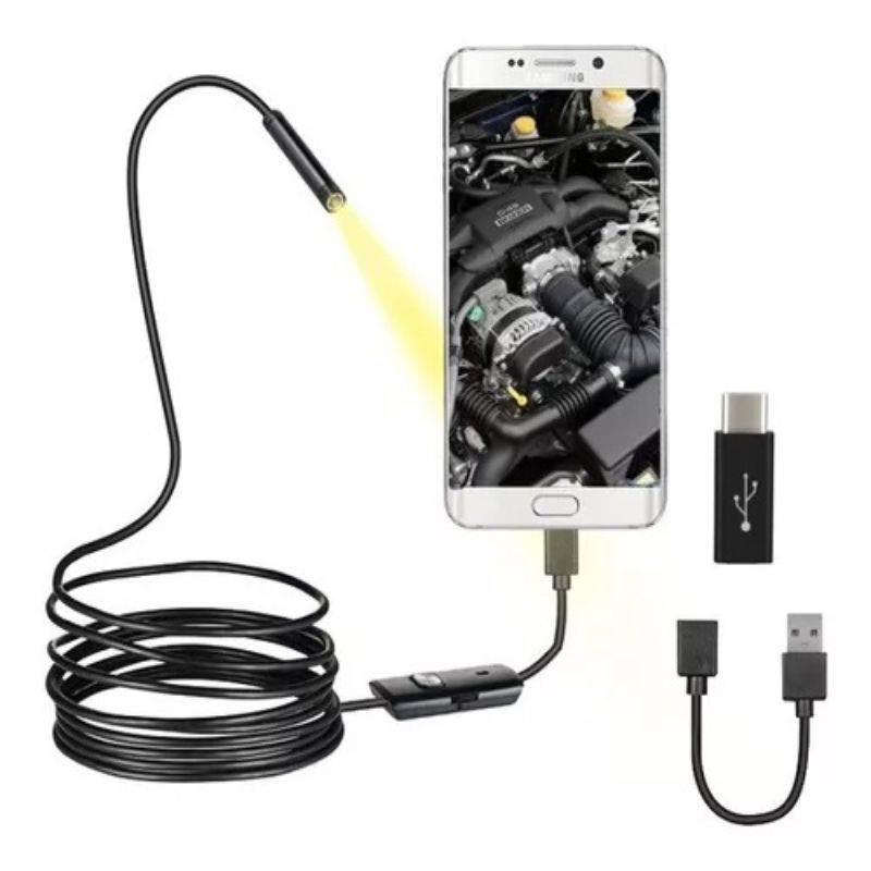 Camara Endoscopio Para Celular Y Pc Usb Android 6 Led 5 Mts GENERICO