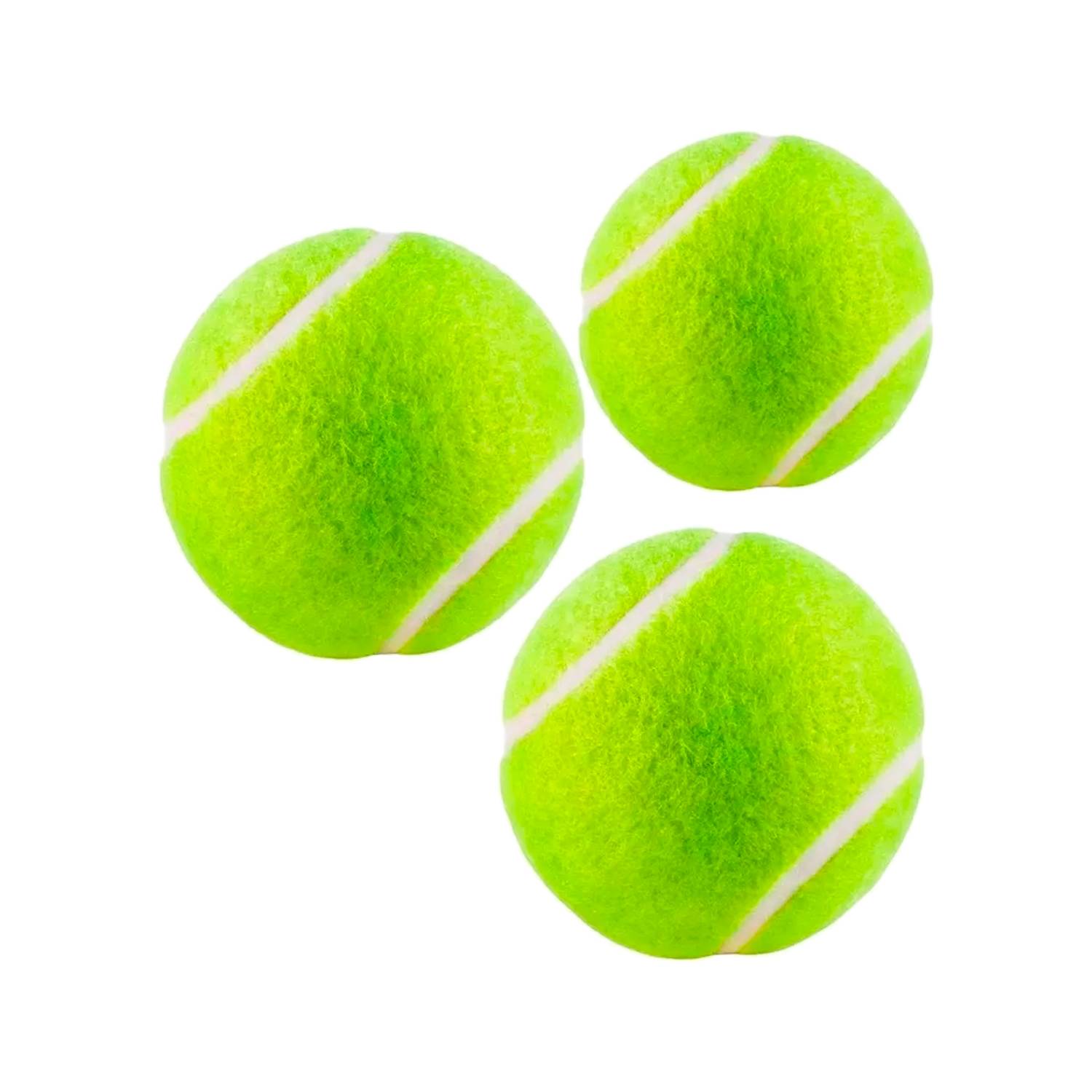 Kit pelotas tenis x3 und deporte juego tennis raquetas GENERICO