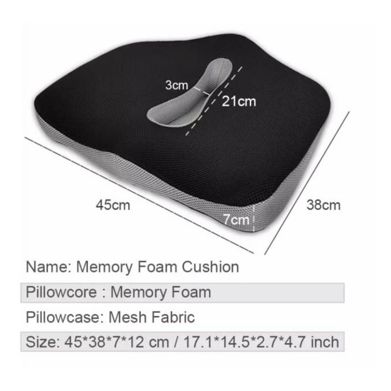 Cojin Lumbar y Cojin Ortopedico Coxis Home office GENERICO