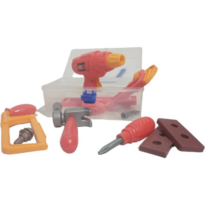 Caja de herramientas de juguete para niño 12 piezas GENERICO
