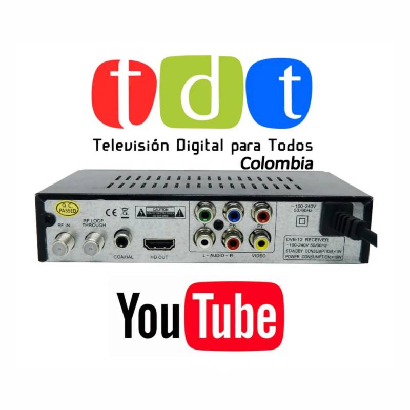 Decodificador Tdt WiFi Con Antena Control Y Cables Incluye Antena WiFi  GENERICO