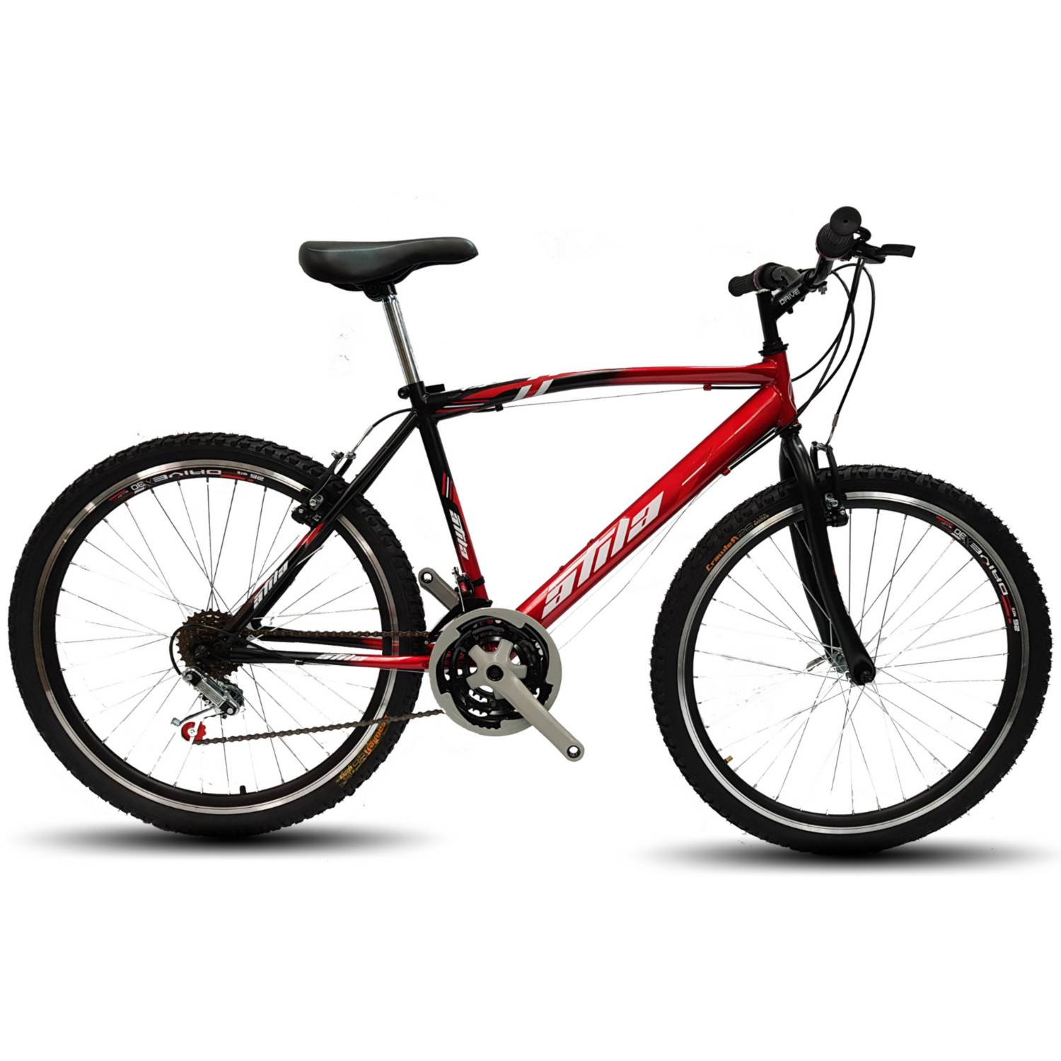 Bicicleta todoterreno para hombre Rin 26 18 cambios rojo ATILA