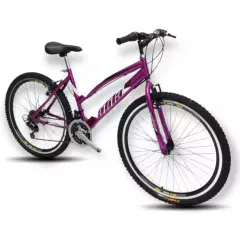 ATILA - Bicicleta todoterreno para mujer Rin 26 18 cambios fucsia