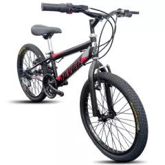 ATILA - Bicicleta todoterreno para niño Rin 20 18 cambios negro