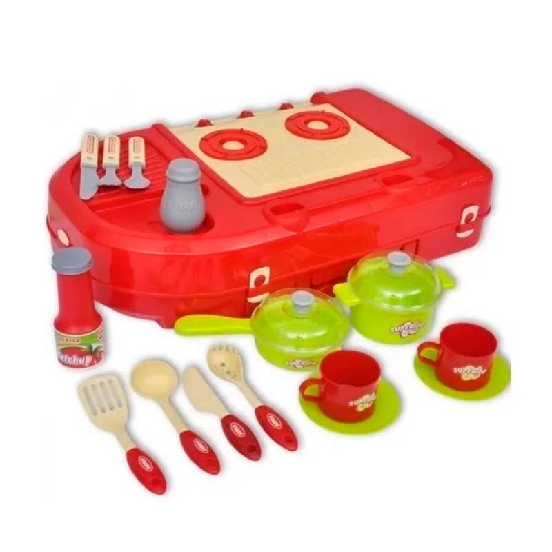 Set de utensilios de cocina juguete para niñas a pila GENERICO