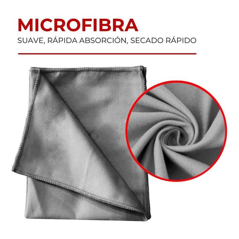Fibrosi – Toalla de microfibra gris (paquete de 2) – Toallas