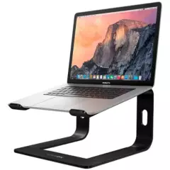 LINKON - Base Soporte Para Portatil Linkon Aluminio Compatible Mac Macbook 10-16 - Negro