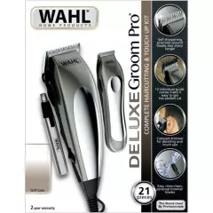 WAHL - Delux groom home pro máquina  patillera de corte original plateada