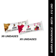 GOING - Barras barra endurance -12 unidades (6 chocolate - 6 frutos rojos)