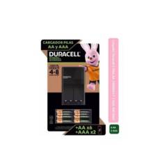 DURACELL - Cargador De Pilas Duracell Set Con 8 Pilas (6 Aa Y 2 Aaa)
