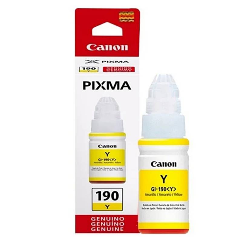 Tinta Amarilla Gi 190 Pixma G2100 G3100 G4100 G4110 Canon 6314