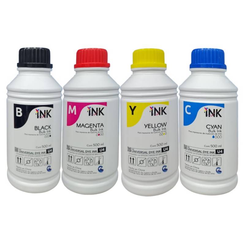 4 Medios Litros Tinta 664 Para Eps L850 L575 L310 L200 L565 L475 L110 L1300 L220 Et2550 Generico 4293