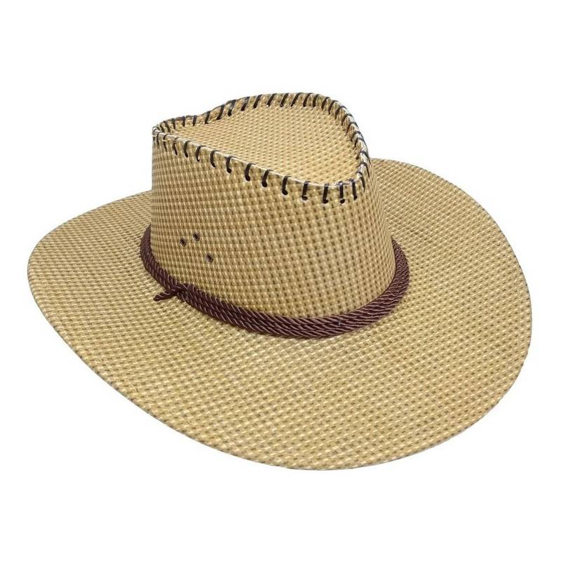 Sombrero Vaquero Texano Llanero Norteño Hombre Mujer Sol - Caqui VELBROS