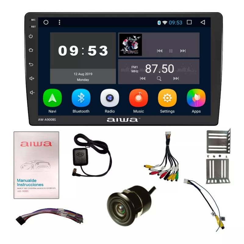 Radio Carro Pantalla 4 Bluetooth Mirrorlink Android Aiwa AW-W440BT AIWA